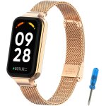 M�tallique bracelet compatible avec redmi smart band 2 et xiaomi band 8 active bracelets en acier inoxydable, ...