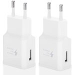 Mevronisshop - lot de 2 adaptateurs de charge usb rapides pour samsung s22 / s21 / s20 / s10 / s10e / ...