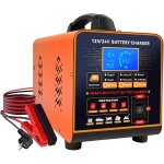 Mevronisshop - 20a chargeur de batterie metal 12v / 24v professionnel entretien automatique, chargeur ...