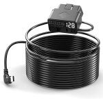 Mevronisshop - 3. 5m c�ble d'alimentation obd type c voiture pour cam�ra avec led voltm�tre kit hardwire ...