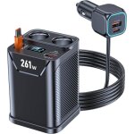 Mevronisshop - 7 en 1 multi prise chargeur allume cigare, 261w charge rapide chargeur 12v / 24v avec ...
