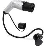 Mevronisshop - adaptateur de chargeur de voiture �lectrique de type 2 vers schuko, prise lat�rale de ...
