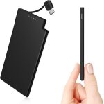 Mevronisshop - batterie externe 5000mah ultra fine de 6mm avec c�ble usb type c - batterie de secours ...