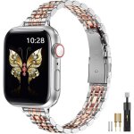Mevronisshop - bracelet fine compatible avec apple watch 38mm 40mm 41mm 42mm 44mm 45mm 46mm 49mm, bracelet ...