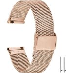 Mevronisshop - bracelet de montre 22mm pour montre connect�e, smartwatch universelle m�tal acier maille ...