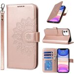 Mevronisshop - coque iphone 11 avec cordon, flip fleur portefeuille etui en cuir, 3 porte cartesfonction ...