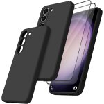 Mevronisshop - coque pour samsung galaxy s23 5g avec 2 pieces verres tremp�s, etui en silicone avec doublure ...