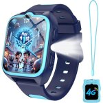 Mevronisshop - montre connect�e enfants 2025 4g lte avec carte sim gps traceur + sos appel urgence batterie ...