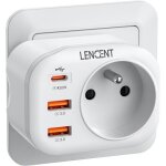 Mevronisshop - prise usb secteur chargeur rapide 20w et qc3, 0 4 en 1 avec 1 prise, 1 type c et 2 usb ...
