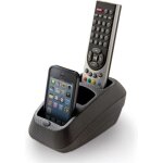 Mevronisshop - range t�l�commandes et smartphones de table, support de t�l�commande couleur noire, antid�rapan ...