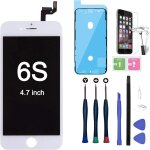 Mevronisshop - remplacement ecran complet pour iphone 6s blanc avec outils de r�paration feuille en verre ...