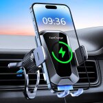Mevronisshop - support telephone voiture induction, 15w chargeur induction voiture rapide sans fil serrage ...