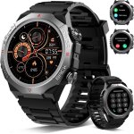 Militaire montre connecte homme femme avec appel bluetooth, 1. 39  hd smartwatch motre sport avec 110 ...