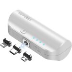 Mini batterie externe 5000mah, 3 en 1 magntique chargeur portable compact de, petite magntique sans ...