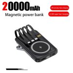 Mini batterie externe magn�tique 20000mah, batterie portable sans fil magsafe, charge super rapide pour ...