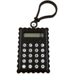 Mini calculatrice �lectronique de poche pour �tudiant, forme de biscuit, cadeau scolaire, noir