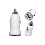 Mini chargeur auto voiture usb blanc ozzzo pour nokia 7 plus