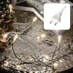 Mini guirlande lumineuse led intrieur, 1, 35 m, 10 led blanc chaud classique avec connecteur