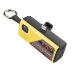 Mini powerbank 8000mah avec connecteur usb - c int�gr� et format porte - cl� linq noir / jaune