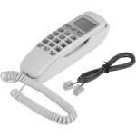 Mini téléphone mural fixe, téléphone suspendu blanc, téléphone filaire avec ecran d'affichage des appels, ... Mini téléphone mural fixe, téléphone suspendu blanc, téléphone filaire avec ecran d'affichage des appels, ...