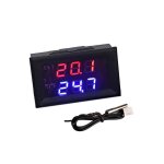 Mini thermostat numrique, rgulateur de temprature et d'humidit, avec ecran lcd, 12v dc