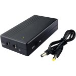 Mini uninterrupted power supply, battery backup 6000mah single power bank 12v dc output for modem router ...