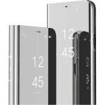 Miroir etui de telephone a rabat pour sony xperia 5 ii miroir clear view flip bookstyle protecter avec ...