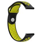 Montre de bracelet silicone de sports de double couleur pour nokia withings steel hr 40mm (noir + jaune) ...