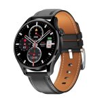 Montre connect�e 1, 32 pouces avec paiement suivi cardiaque ip67 black leather yonis