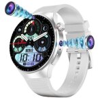 Montre connect�e 4g amoled avec double cam�ra et autonomie 6 jours silver silicone strap 2 + 16g yonis ...