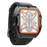 Montre connect�e android 9. 0 4g ip68 etanche double cam�ras gps 4gb + 128gb noir yonis