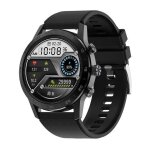 Montre connect�e avec appels suivi cardiaque et tension art�rielle ip68 black silicone yonis