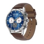 Montre connect�e avec appels suivi cardiaque et tension art�rielle ip68 silver leather yonis