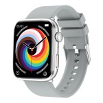 Montre connect�e ecran carr� 1. 81' rose fr�quence cardiaque etanche ip68 gris yonis