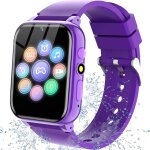 Montre connecte enfant, 1. 69  avec 26 jeux, mp3 lecteur de musique violet