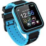 Montre connect�e pour enfants avec 16 jeux, fonction appel sos, r�veil (carte sd int�gr�e), montre pour ...