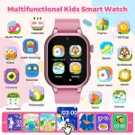 Montre connect�e enfant 32 jeux, montre intelligente enfant avec hd cam�ra livres audio&cartes d'�tude, ...