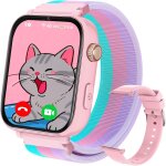 Montre connecte enfant 4g gps, smartwatch tlphone pour filles garons avec appel vido sos podomtre ...