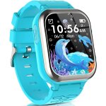 Montre connecte enfant pour fille garon avec appel sos 11 jeux bleu