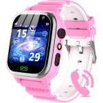 Montre connectée enfant fille garçon avec téléphone sos pedometer jeux réveil rose Montre connectée enfant fille garçon avec téléphone sos pedometer jeux réveil rose