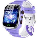 Montre connecte enfant fille garon avec tlphone sos pedometer jeux rveil violet