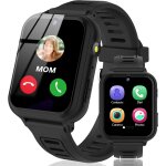 Montre connecte enfant two - way call tlphone montre touch screen pour enfants sos noir