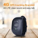 Montre connect�e etanche 4g avec traceur gps pour am�rique rouge noir yonis