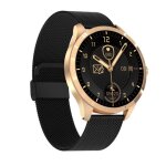 Montre connect�e etanche ip67 suivi cardiaque sommeil et tension art�rielle noir + or yonis