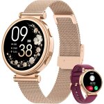 Montre connect�e femme avec appel bluetooth, 1. 27'' hd smartwatch avec ip68 etanche sommeil / fonction ...