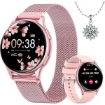 Montre connect�e femme avec appel bluetooth 1, 27  smartwatch femme avec ip68 fonction f�minine / 24h ...