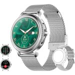 Montre connectée femme avec appel bluetooth assistant vocal, ecran hd rond 1, 2'' argent Montre connectée femme avec appel bluetooth assistant vocal, ecran hd rond 1, 2'' argent