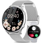 Montre connect�e femme avec appel bluetooth, ip67 smartwatch femme avec 120 + sport, fonction f�minine ...