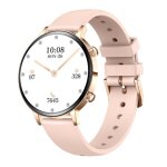 Montre connect�e femme ecran amoled 1, 32 pouce suivi cardiaque ip68 gold case pink silicone strap yonis ...