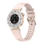 Montre connect�e femme ecran amoled 390x390 21 modes sportifs gold case pink silicone strap yonis